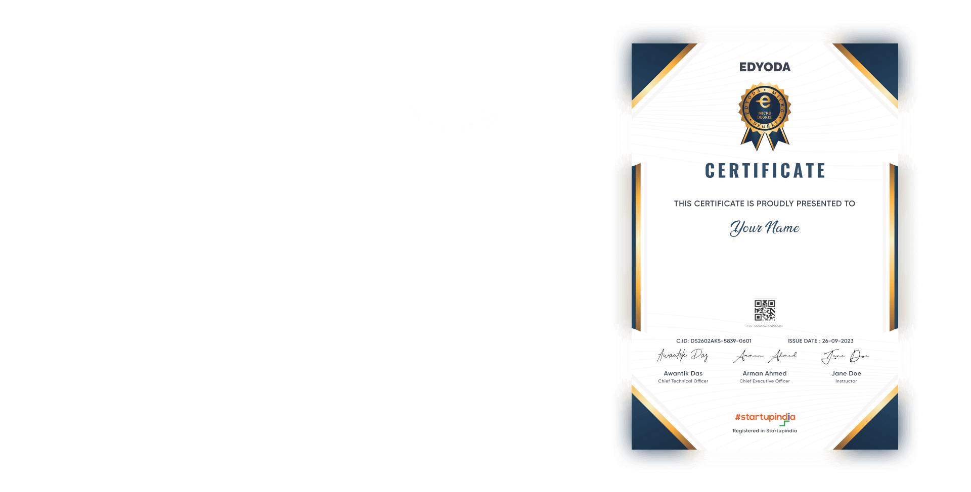 background certification section